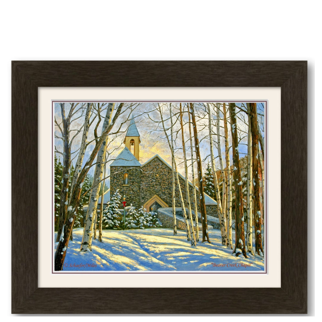 "Beaver Creek Chapel" Winter 10x8" Print