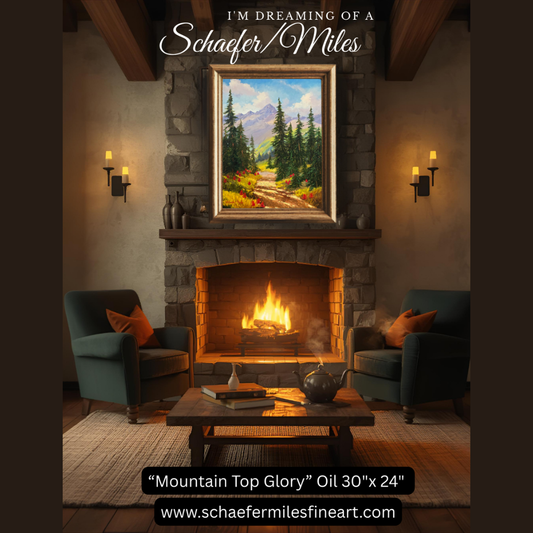"Mountain Top Glory" Oil 30"x24" Framed