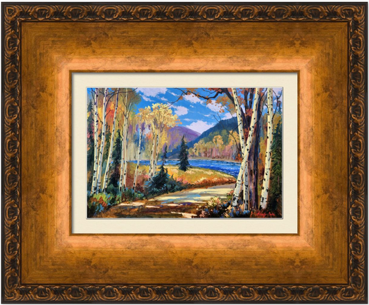 "A Day Made for You" 5x7 mini print matted and framed Antique Bronze.