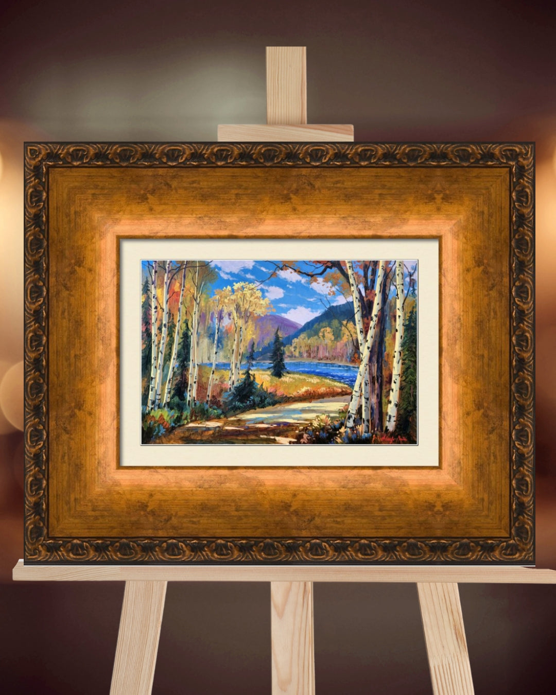 "A Day Made for You" 5x7 mini print matted and framed Antique Bronze.