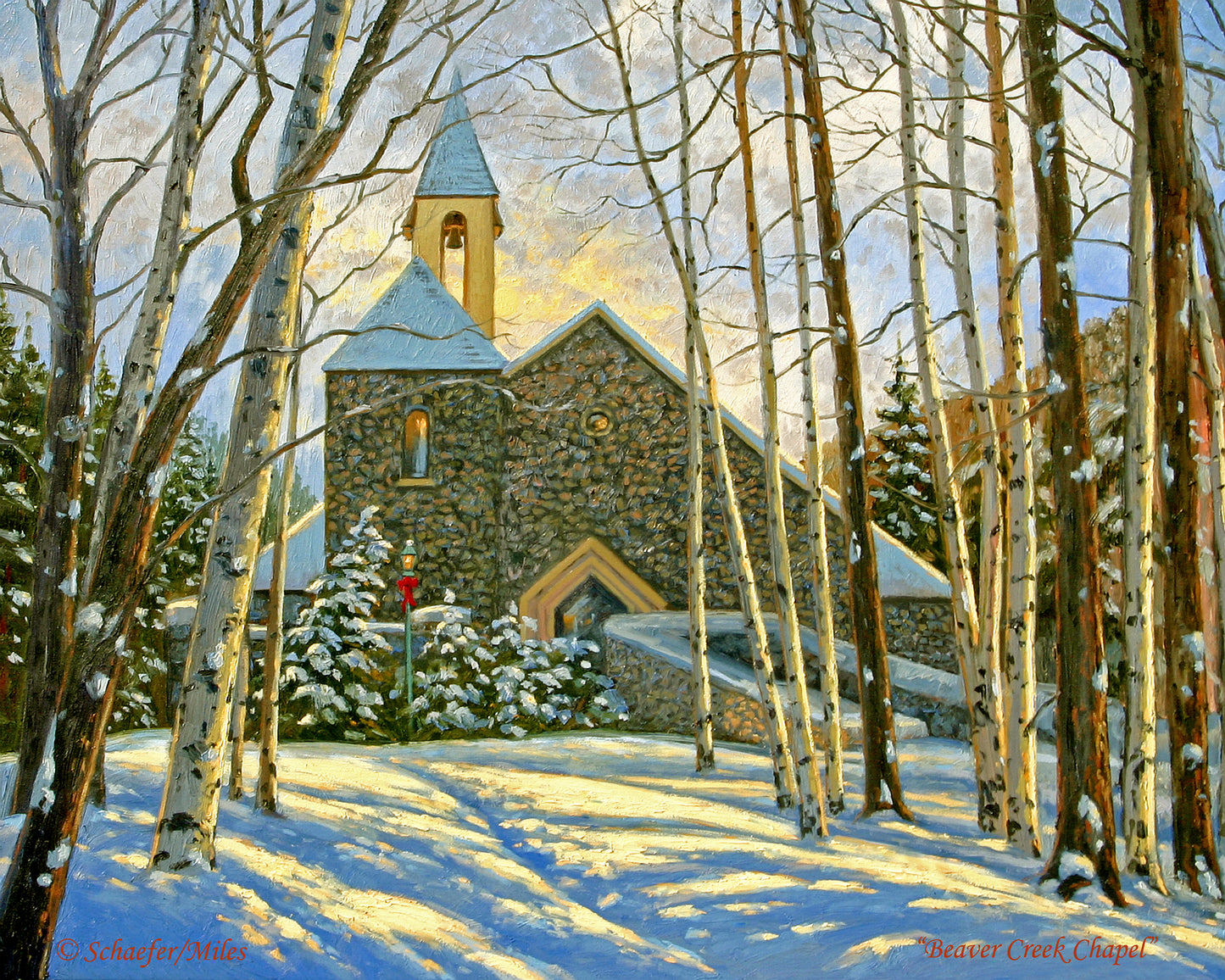 "Beaver Creek Chapel" Winter 10x8" Print