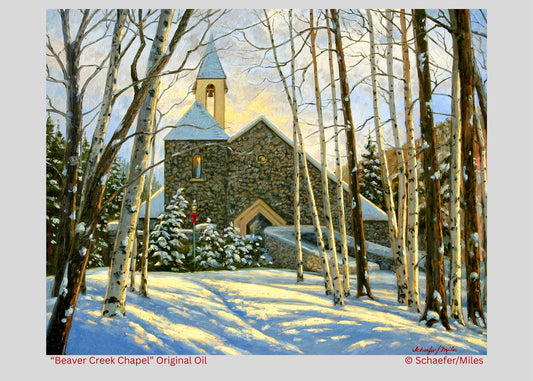 Beaver Creek Chapel - Winter- 5x7 Greeting Card