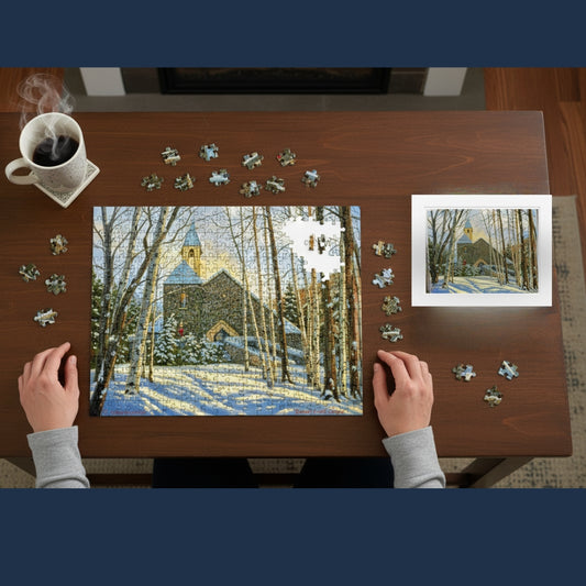 Beaver Creek Chapel Jigsaw Puzzle 252 pieces