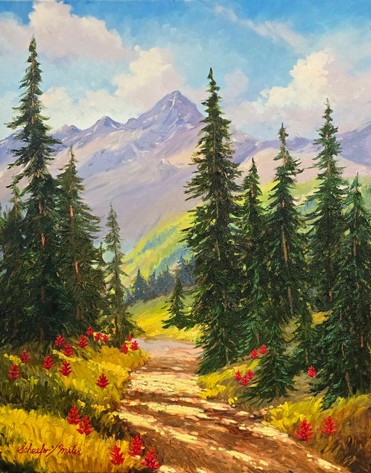 "Mountain Top Glory" Oil 30"x24" Framed