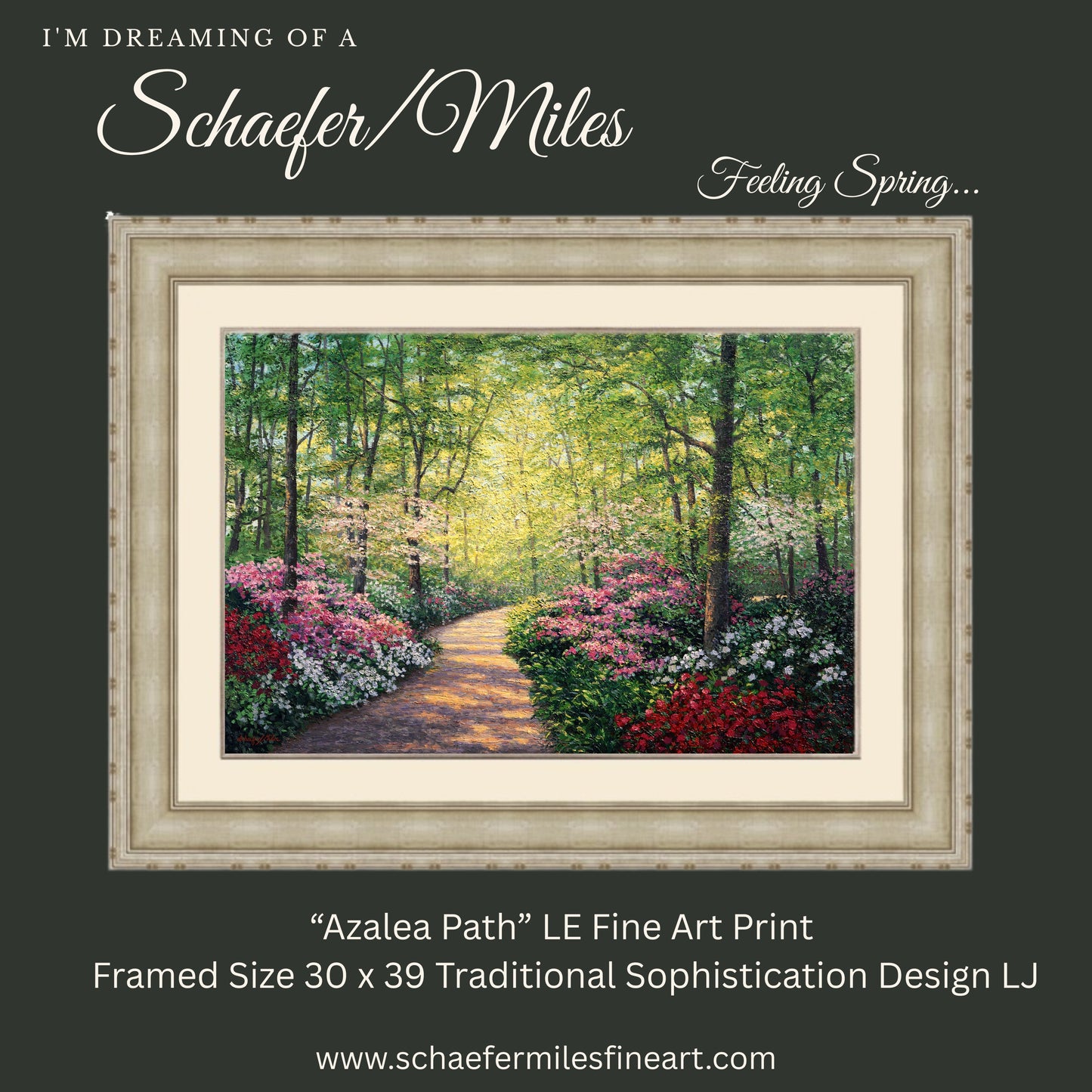 "Azalea Path" Limited Edition Vintage Offset Lithograph Signed and Numbered Fine Art Paper Print