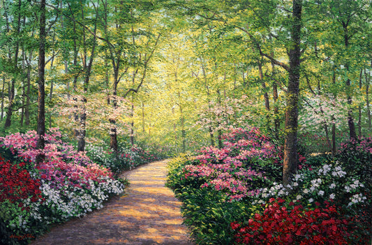 Azalea Path- Vintage Limited Edition Lithograph-Fine Art Paper-18x27-SchaeferMiles