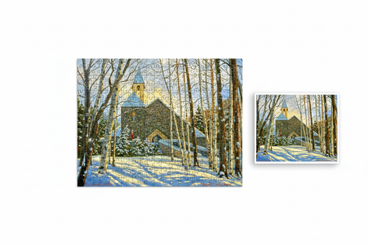 Beaver Creek Chapel 252-Piece Jigsaw Puzzle Mockup